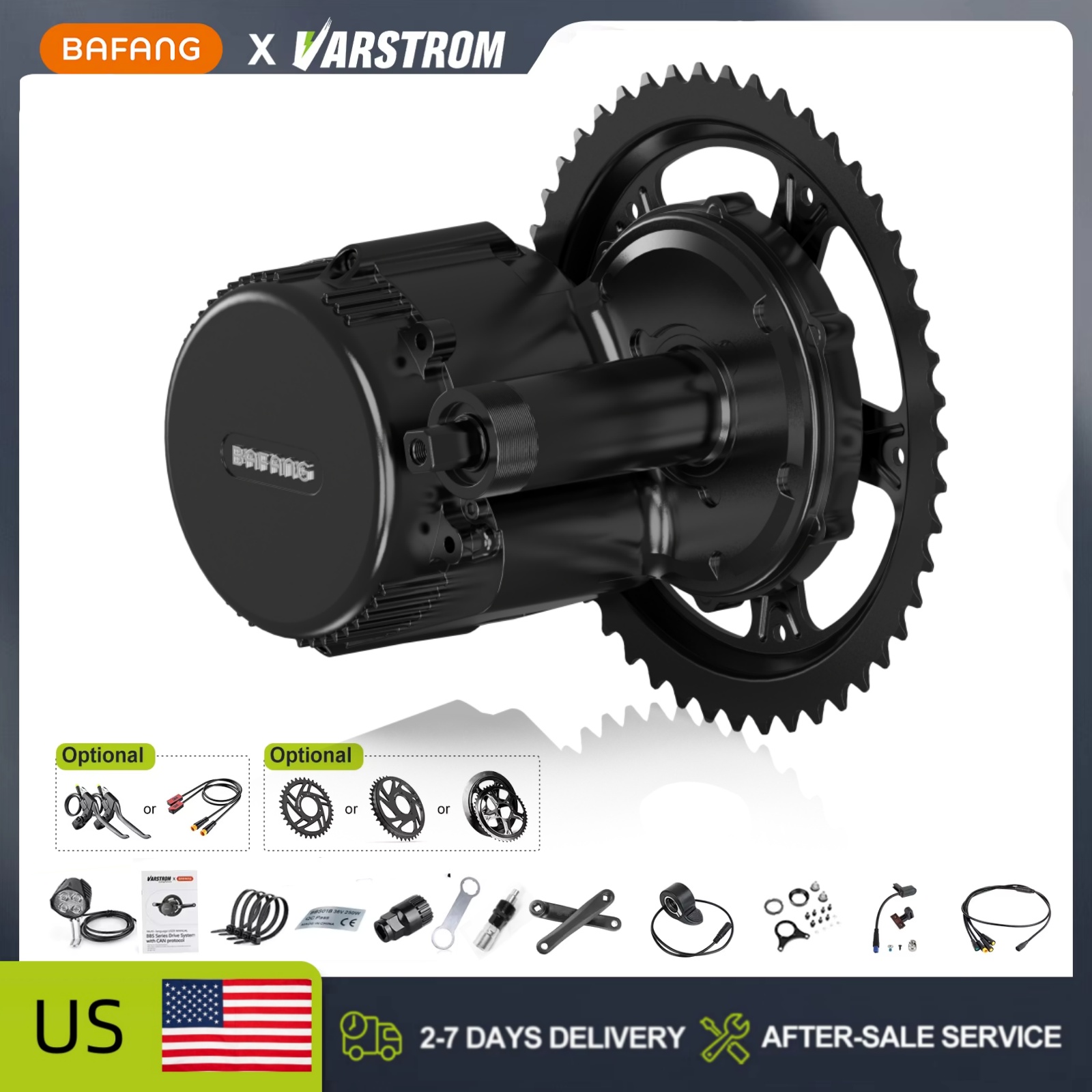 BAFANG 48V 500W 750W Mid Drive - Side Hung Mid Drive Motor Kit 评论和价格